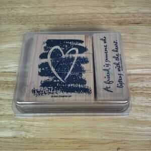 Stampin' Up! Heart and Sentiment Wooden Stamp Set